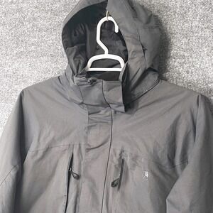 Liquid Mens Gray Insulated Ski Snowboard Jacket Hooded Large
